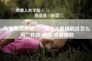 玩家辅助神器：“德扑之星辅助挂怎么用”作弊(透视)透视辅助