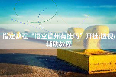 指定教程“悟空德州有挂吗”开挂(透视)辅助教程