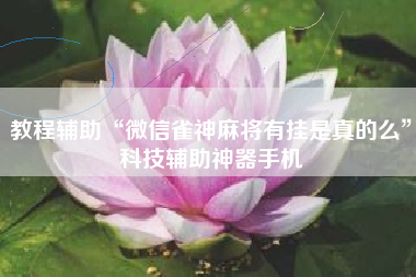 教程辅助“微信雀神麻将有挂是真的么	”科技辅助神器手机