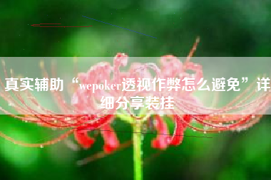 真实辅助“wepoker透视作弊怎么避免	”详细分享装挂