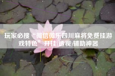 玩家必搜“微信微乐四川麻将免费挂游戏特色	”开挂(透视)辅助神器