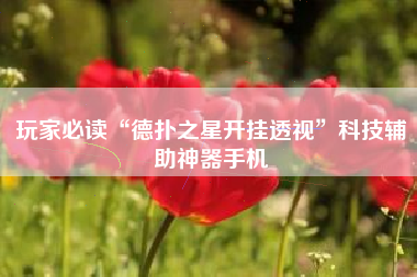 玩家必读“德扑之星开挂透视”科技辅助神器手机