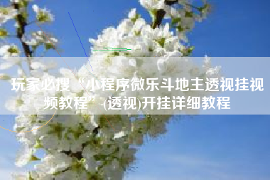 玩家必搜“小程序微乐斗地主透视挂视频教程”(透视)开挂详细教程