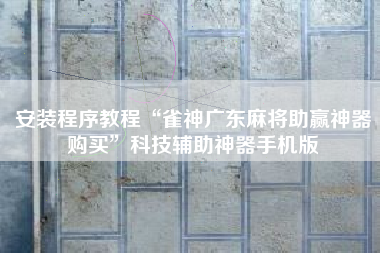 安装程序教程“雀神广东麻将助赢神器购买”科技辅助神器手机版