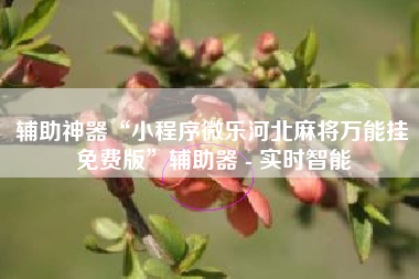 辅助神器“小程序微乐河北麻将万能挂免费版	”辅助器 - 实时智能