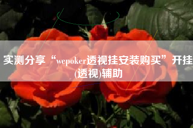 实测分享“wepoker透视挂安装购买”开挂(透视)辅助