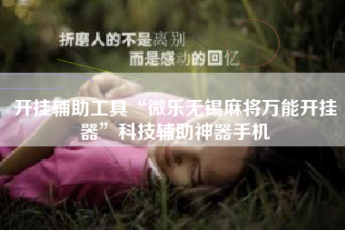 开挂辅助工具“微乐无锡麻将万能开挂器	”科技辅助神器手机