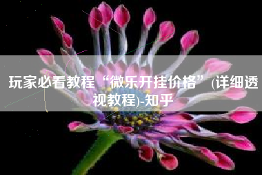 玩家必看教程“微乐开挂价格	”(详细透视教程)-知乎