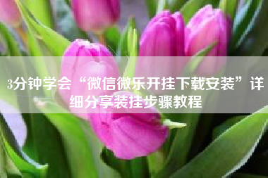 3分钟学会“微信微乐开挂下载安装”详细分享装挂步骤教程 3分钟学会“微信微乐开挂下载安装”详细分享装挂步骤教程