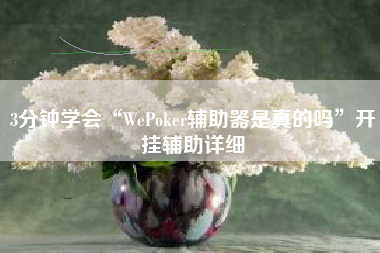 3分钟学会“WePoker辅助器是真的吗	”开挂辅助详细