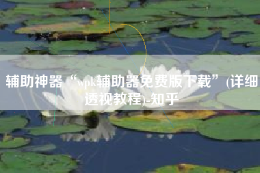 辅助神器“wpk辅助器免费版下载	”(详细透视教程)-知乎