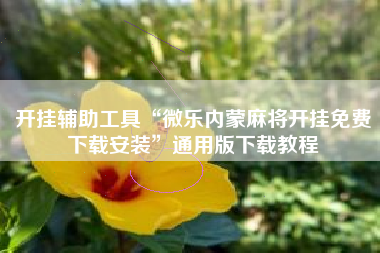 开挂辅助工具“微乐内蒙麻将开挂免费下载安装”通用版下载教程