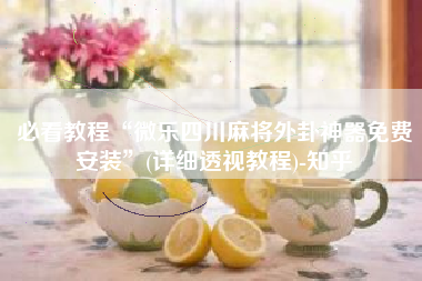 必看教程“微乐四川麻将外卦神器免费安装”(详细透视教程)-知乎