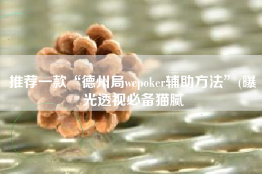 推荐一款“德州局wepoker辅助方法	”(曝光透视必备猫腻