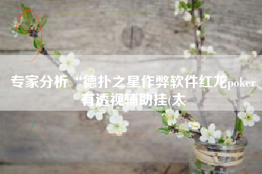 专家分析“德扑之星作弊软件红龙poker有透视辅助挂(太