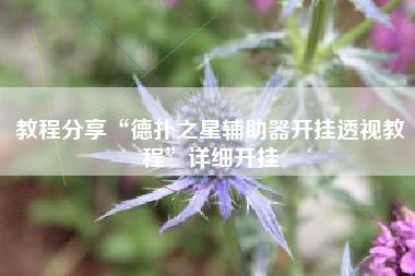 教程分享“德扑之星辅助器开挂透视教程	”详细开挂