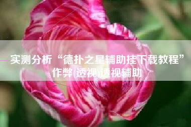 实测分析“德扑之星辅助挂下载教程”作弊(透视)透视辅助