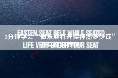 3分钟学会“微乐麻将开挂神器多少钱”开挂详细教程