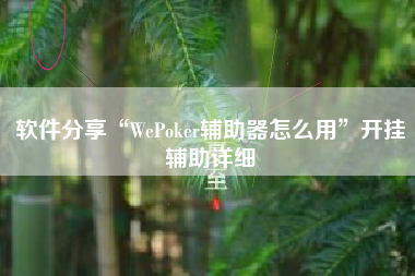 软件分享“WePoker辅助器怎么用”开挂辅助详细