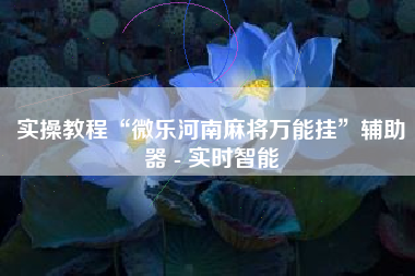 实操教程“微乐河南麻将万能挂	”辅助器 - 实时智能