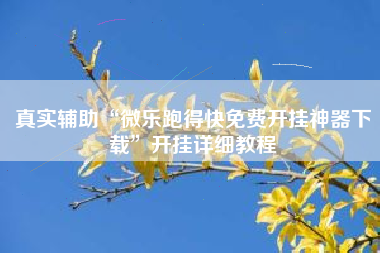 真实辅助“微乐跑得快免费开挂神器下载”开挂详细教程