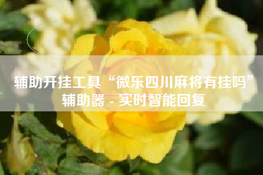 辅助开挂工具“微乐四川麻将有挂吗”辅助器 - 实时智能回复 辅助开挂工具“微乐四川麻将有挂吗”辅助器 - 实时智能回复