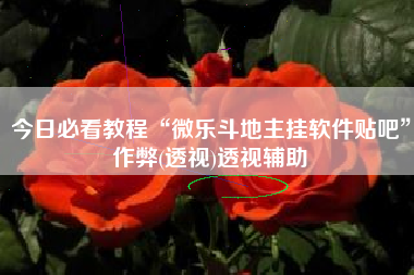 今日必看教程“微乐斗地主挂软件贴吧”作弊(透视)透视辅助