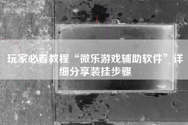 玩家必看教程“微乐游戏辅助软件”详细分享装挂步骤