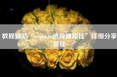教程辅助“wepoker透视辅助挂”详细分享装挂