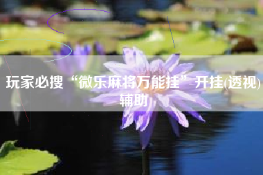 玩家必搜“微乐麻将万能挂	”开挂(透视)辅助