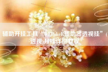 辅助开挂工具“WEPokeR辅助器透视挂	”(透视)开挂详细教程