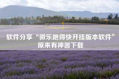 软件分享“微乐跑得快开挂版本软件”原来有神器下载
