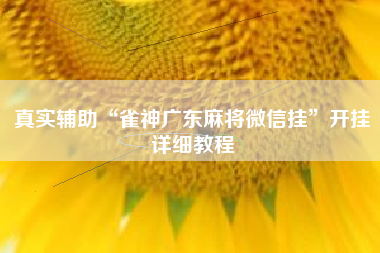 真实辅助“雀神广东麻将微信挂”开挂详细教程