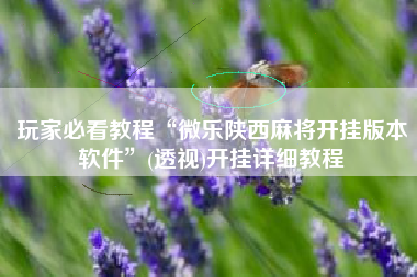 玩家必看教程“微乐陕西麻将开挂版本软件”(透视)开挂详细教程