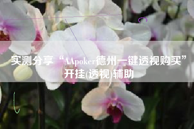 实测分享“AApoker德州一键透视购买”开挂(透视)辅助