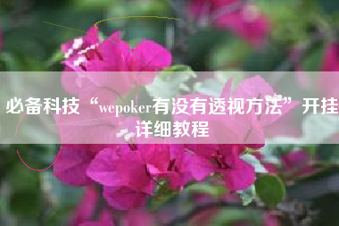 必备科技“wepoker有没有透视方法”开挂详细教程