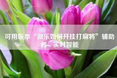 可用版本“微乐如何开挂打麻将”辅助器 - 实时智能