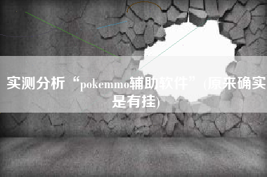 实测分析“pokemmo辅助软件	”(原来确实是有挂)