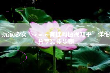 玩家必读“wepoker有挂吗透视知乎”详细分享装挂步骤