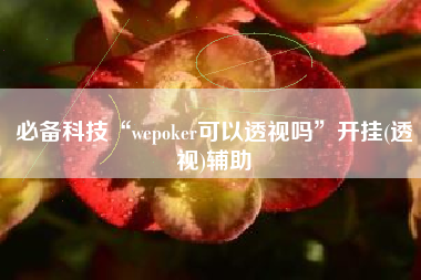 必备科技“wepoker可以透视吗”开挂(透视)辅助