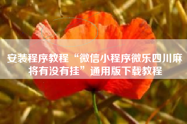 安装程序教程“微信小程序微乐四川麻将有没有挂	”通用版下载教程