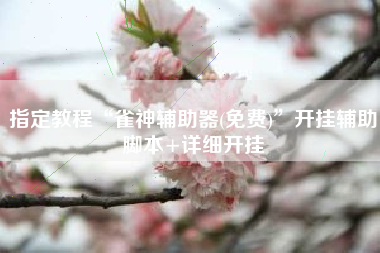 指定教程“雀神辅助器(免费)	”开挂辅助脚本+详细开挂