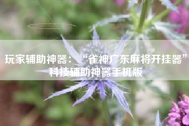 玩家辅助神器：“雀神广东麻将开挂器	”科技辅助神器手机版