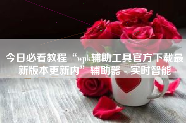 今日必看教程“wpk辅助工具官方下载最新版本更新内”辅助器 - 实时智能