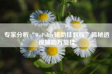专家分析“WePoker辅助挂教程”揭秘透视辅助万能挂 专家分析“WePoker辅助挂教程”揭秘透视辅助万能挂
