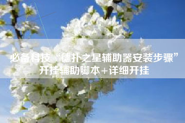 必备科技“德扑之星辅助器安装步骤”开挂辅助脚本+详细开挂