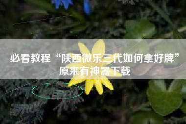 必看教程“陕西微乐三代如何拿好牌”原来有神器下载